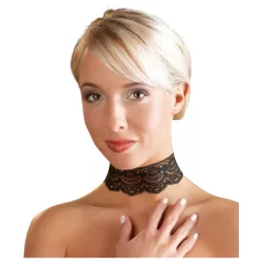   Cottelli - Halsband aus Kunstleder mit Spitze, BDSM-Kostüm-Accessoire