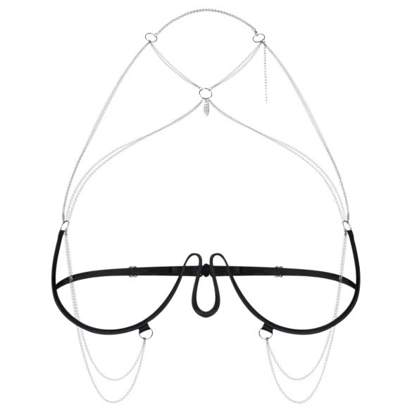 Obsessive - Ketten-BH-Geschirr - Schwarz (S-L)