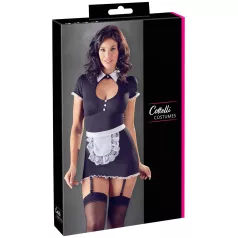  Cottelli - Dienstmädchen-Kleid mit Strapsen (Schwarz-Weiß) - M