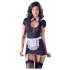 Cottelli - Dienstmädchen-Kleid mit Strapsen (Schwarz-Weiß) - L