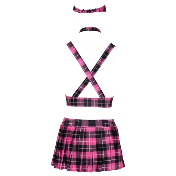 Cottelli - kariertes Schulmädchen-Kostüm Set (Pink)