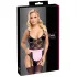 Cottelli - Transparente Dienstmädchenkostüm (schwarz-pink) - M