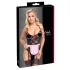 Cottelli - Transparente Dienstmädchenkostüm (schwarz-pink) - L