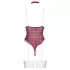 Cottelli - Kariertes Body-Set (Rot) - L
