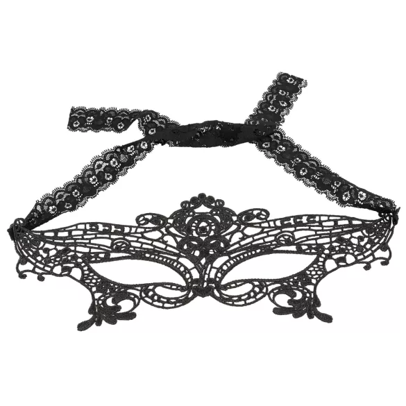 Cottelli - Bestickte Spitzenmaske (schwarz)