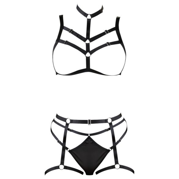 Cottelli - verführerisches Trio Dessous-Set - Schwarz (S-L)