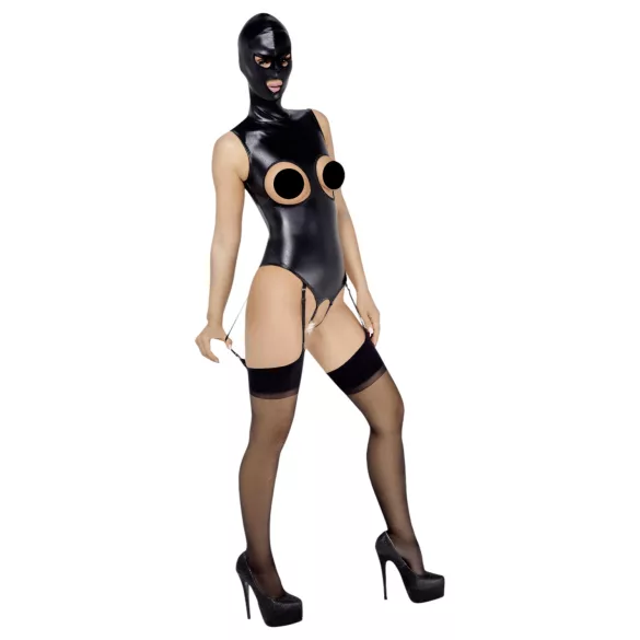 Bad Kitty - Offener Body & Sauggesicht (Schwarz) - L