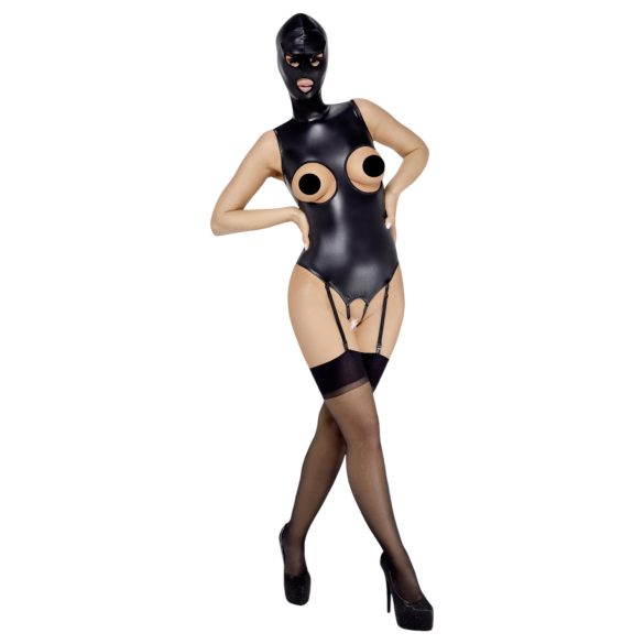 Bad Kitty - Offener Body & Sauggesicht (Schwarz) - XL