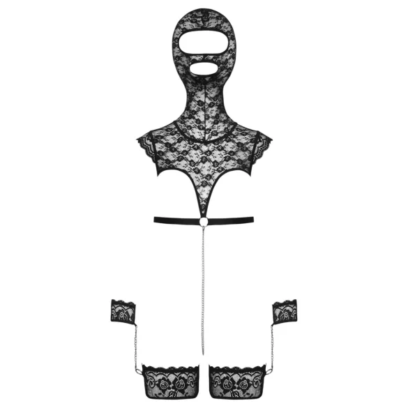 Bad Kitty - Spitzen-BDSM-Set (schwarz) - M