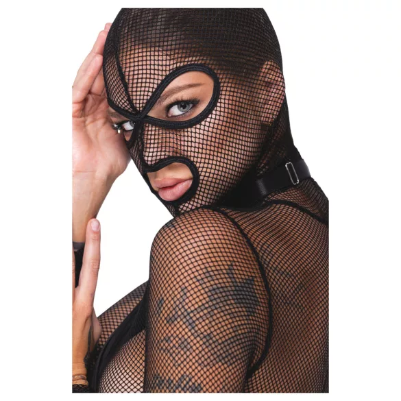 Bad Kitty - BDSM Transparentes Netz-Set mit Peitsche (Schwarz)