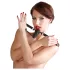 Bad Kitty - Silikon Knebel mit kleinem Dildo (schwarz)