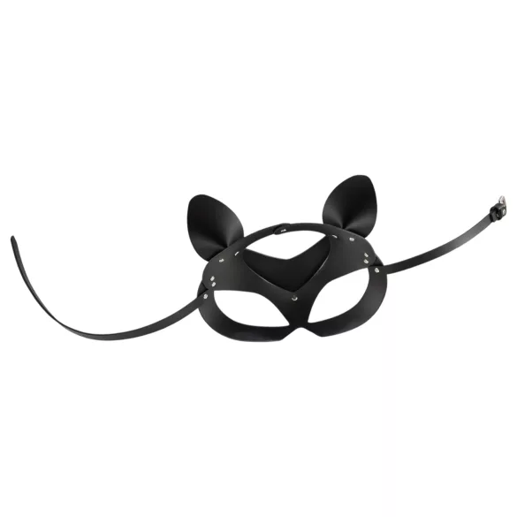 Bad Kitty - Kunstleder-Strass-Katzenmaske - Schwarz (S-L)