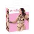 Bad Kitty - Nieten-Körpergeschirr-Set & Handfesseln (schwarz) - L/XL