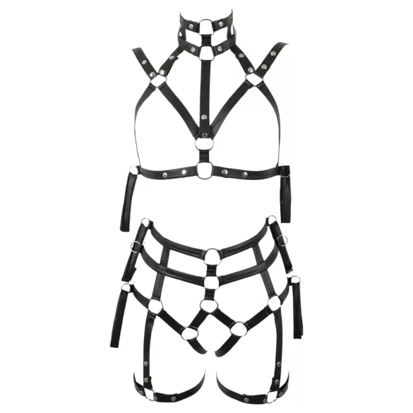 Bad Kitty - Bondage Brustgeschirr Set (schwarz)