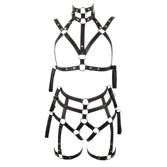 Bad Kitty - Bondage Brustgeschirr Set (schwarz) - L/XL