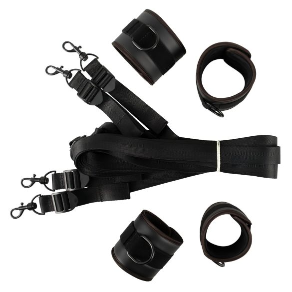 Vegan Fetish - Bettfessel-Set (schwarz)