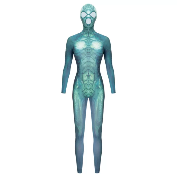 Beasty Suits Reptiloid Roleplay - Reptilien-Rollenspielkostüm mit Maske (grün) - L/XL