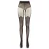 Cottelli - gemusterte, offene Strumpfhose (schwarz) - 2/S