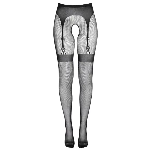 Cottelli Legwear - offene Strümpfe - schwarz (S-L)