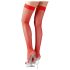 Cottelli - Feinmaschiges Netzstrumpfband (Rot) - XL