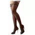 Cottelli - Schwarze Halterlose - gestreifter Rand