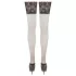 Cottelli Plus Size - Halterlose Strümpfe mit 15cm breiter Spitze (schwarz)