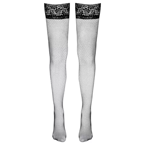 Cottelli - Netzstrümpfe mit breiter Spitze (schwarz) - 8