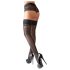 Cottelli - Feinstrumpf mit Spitzenabschluss, kleines Muster (Schwarz)