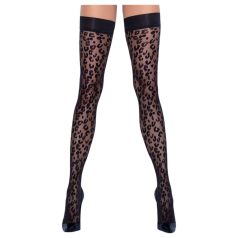 Cottelli Legwear - Leopardenmuster Strümpfe (schwarz) - 5