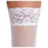 Cottelli - Spitzen-Strümpfe mit Blumenmuster (Weiß) - 3/M-L