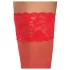 Cottelli - Spitze Strümpfe mit Blumenmuster (rot) - 3/M-L