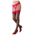 Cottelli - Strapsstrümpfe rot Spitze (schwarz) - 6