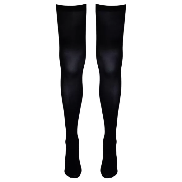 Cottelli - selbsthaltende Netz-Oberschenkelstrümpfe (schwarz) - S/M - L/XL
