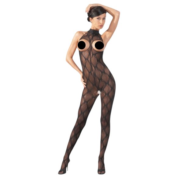 NO:XQSE - Spitze Catsuit mit offenem Brustbereich - XL/XXL