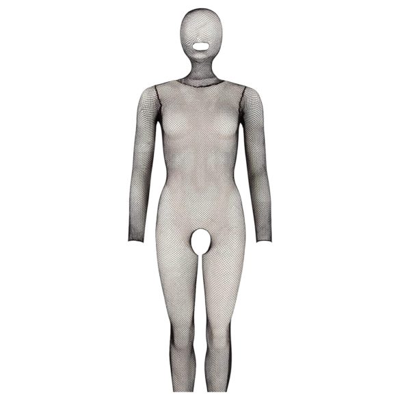 Mandy Mystery - Ganzkörper-Netzanzug mit Maske - Schwarz (S-L)
