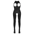 NO:XQSE - Offener Neckholder-Sexoverall - Schwarz (S-L)
