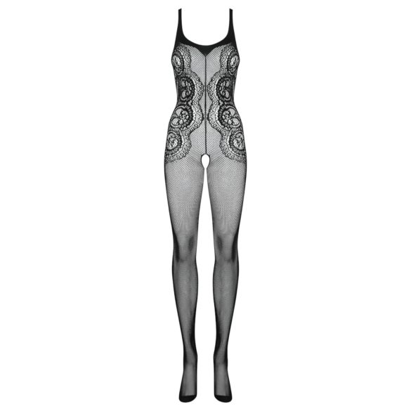 Obsessive G335 - Transparenter, offener Netz Catsuit (Schwarz) - S-L