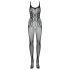 Obsessive G335 - Transparenter, offener Netz Catsuit (Schwarz) - S-L