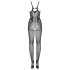 Obsessive G335 - Transparenter, offener Netz Catsuit (Schwarz) - S-L