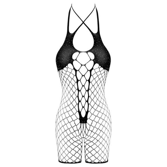 Cottelli - Netz-Body mit Öffnungen (schwarz) - S-L