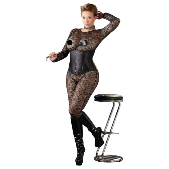 Cottelli Plus Size - Satin Korsett (schwarz)