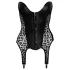 Noir - Leopardenmuster-Strapsoberteil (Schwarz) - M