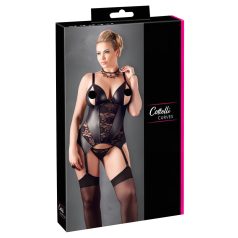 Cottelli - Feminines Blumenoberteil für Kurven (Schwarz)