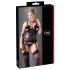 Cottelli - Feminines Blumenoberteil für Kurven (Schwarz) - XXL