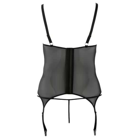 Cottelli - Feminines Blumenoberteil für Kurven (Schwarz) - XXL