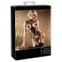Abierta Fina - Funkelndes Spitzen-Open-Top (Schwarz) - XL