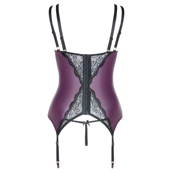 Cottelli Curves - Spitzen-BH-Set mit Schnürung (Lila)