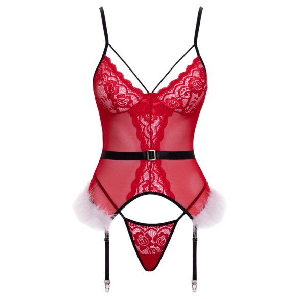 Cottelli - Weihnachts-Dessous-Set (Rot) - L/XL