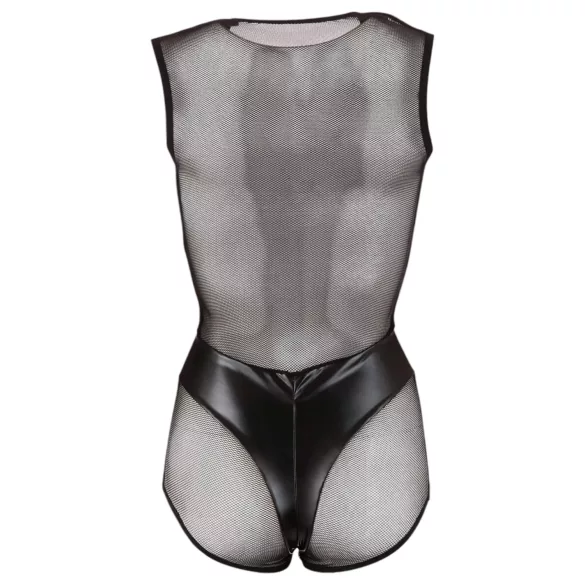 Cottelli - Glänzender Netz-Body (schwarz)