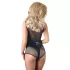 Cottelli - Glänzender Netz-Body (schwarz) - M